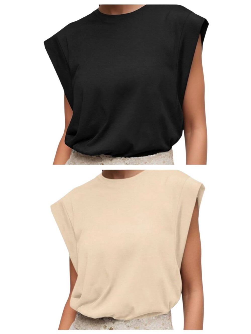 (2) Two Summer Crew Neck Cap Sleeve T Shirts Size XL